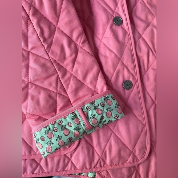 Vineyard Vines Size Small Pink and Blue Women's Reversible Quilted Jacket - Picture 5 of 10